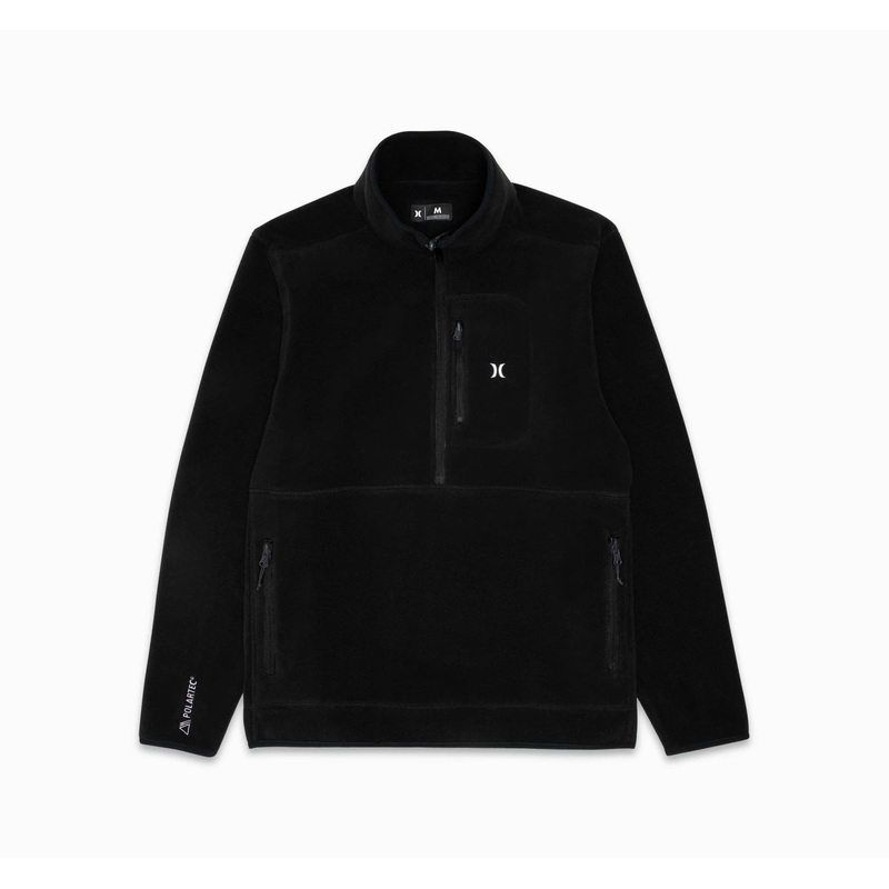 Explore Hurley Mens 200 Polartec Crew – Black