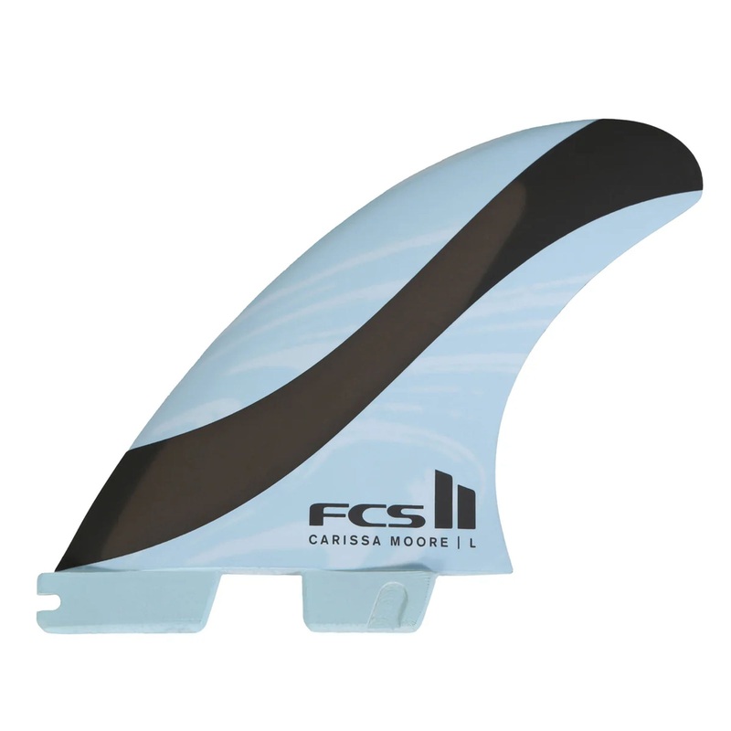 FCS II Carissa Moore Aircore Tri Surfboard Fins – Large/Blue