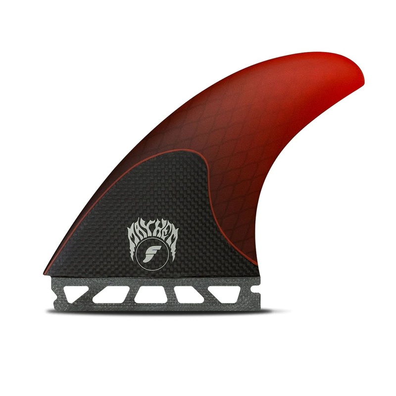 Futures Mayhem 3.0 HC Tri Surfboard Fins – Large/Red