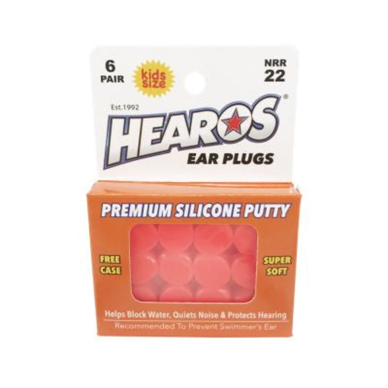 HEAROS MULTI USE SILICONE EAR PLUGS KIDS (6 PAIRS)