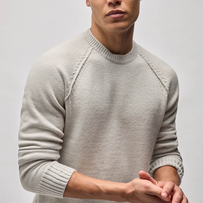 Cotton Knit Raglan Crew – Salt