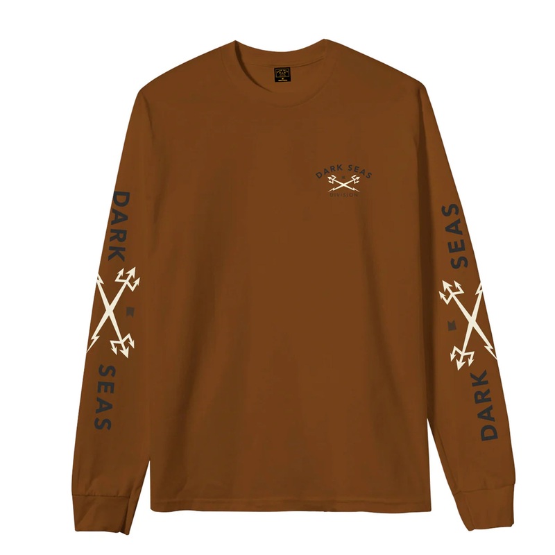 Dark Seas Headmaster Men’s L/S T-Shirt – Brown Sugar
