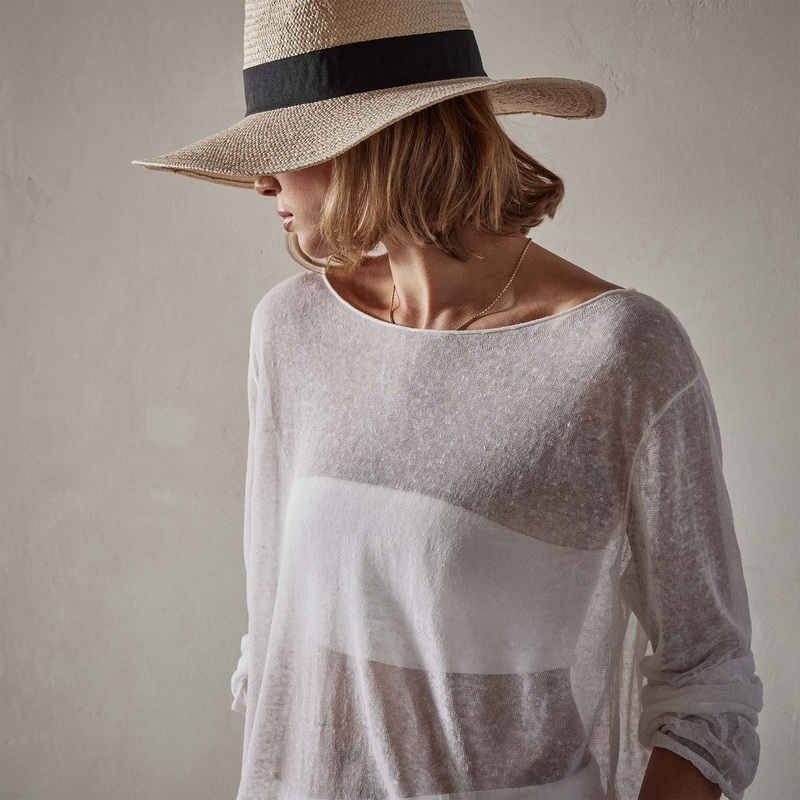 Soleil Linen Shell Top – White