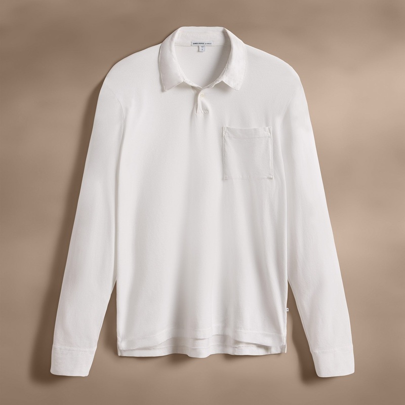 Sueded Jersey Rugby Polo – White