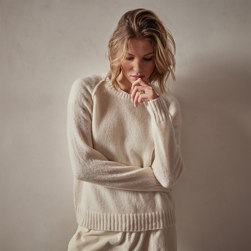 Cashmere Crew Sweater – Ivory