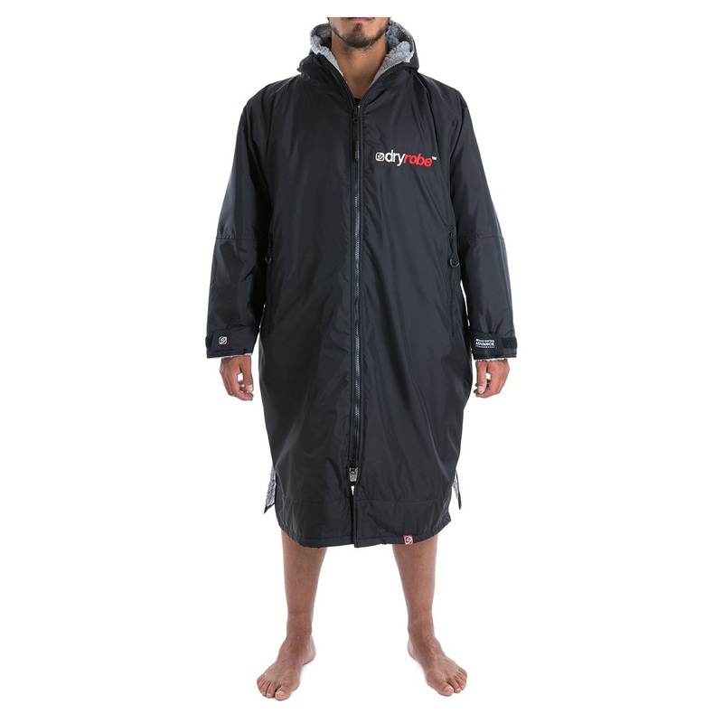 Dryrobe Advance Long Sleeve Changing Robe – Black/Grey