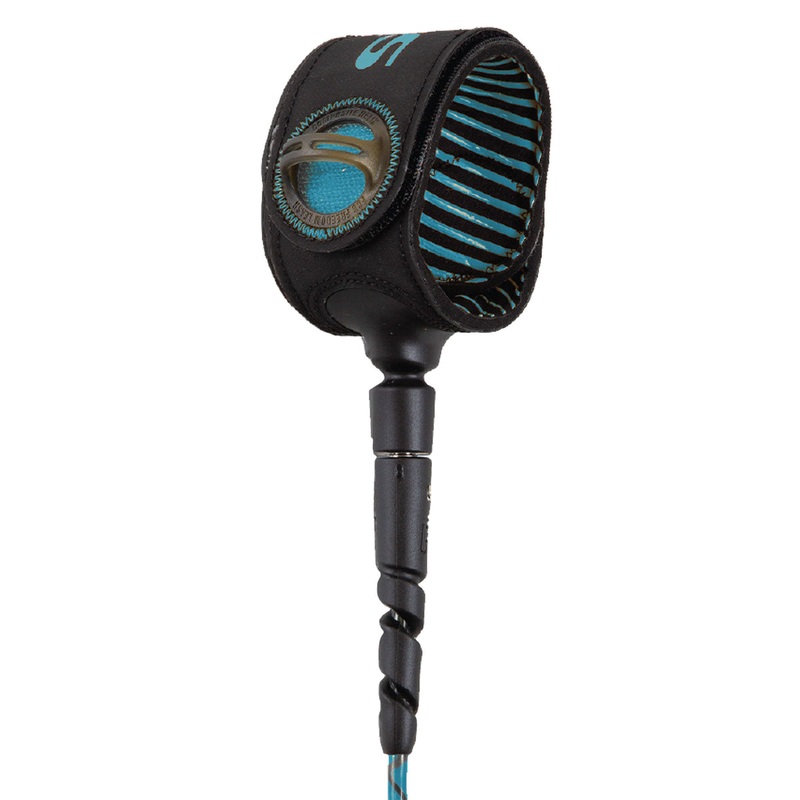 FCS Freedom Helix Comp Leash-Tranquil Blue/Black-6′ x 6.5mm