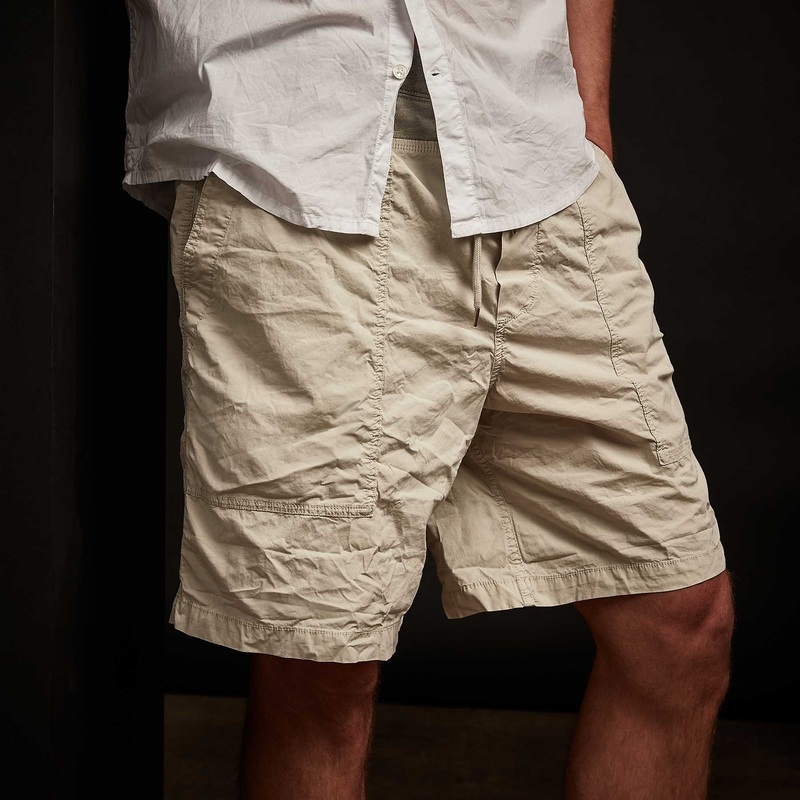 Mixed Media Stretch Poplin Short – Paste Pigment