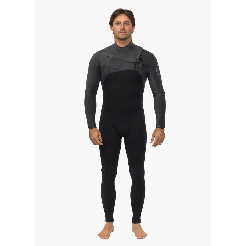 Vissla Mens High Seas ii 3/2 Steamer Chest Zip – Charcoal