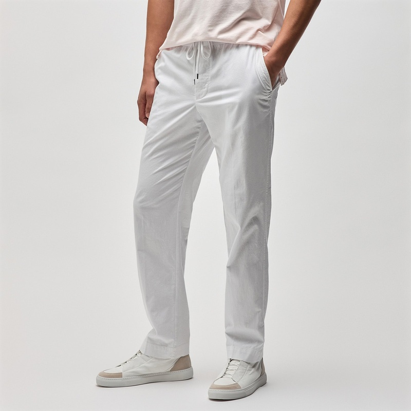 Cotton Linen Work Pant – White