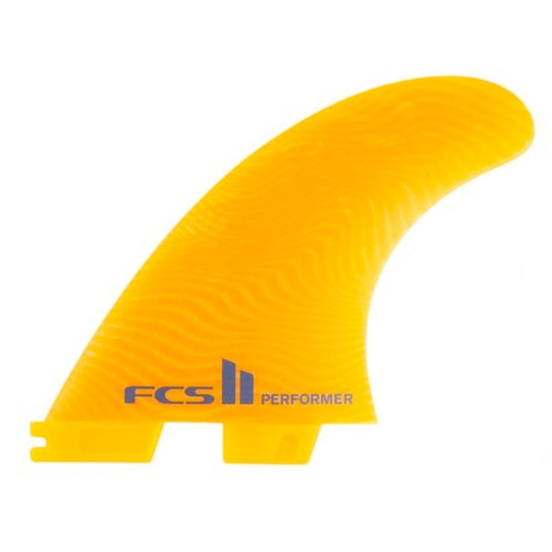 FCS II Performer Neo Glass Tri Surfboard Fins – Medium/Mango