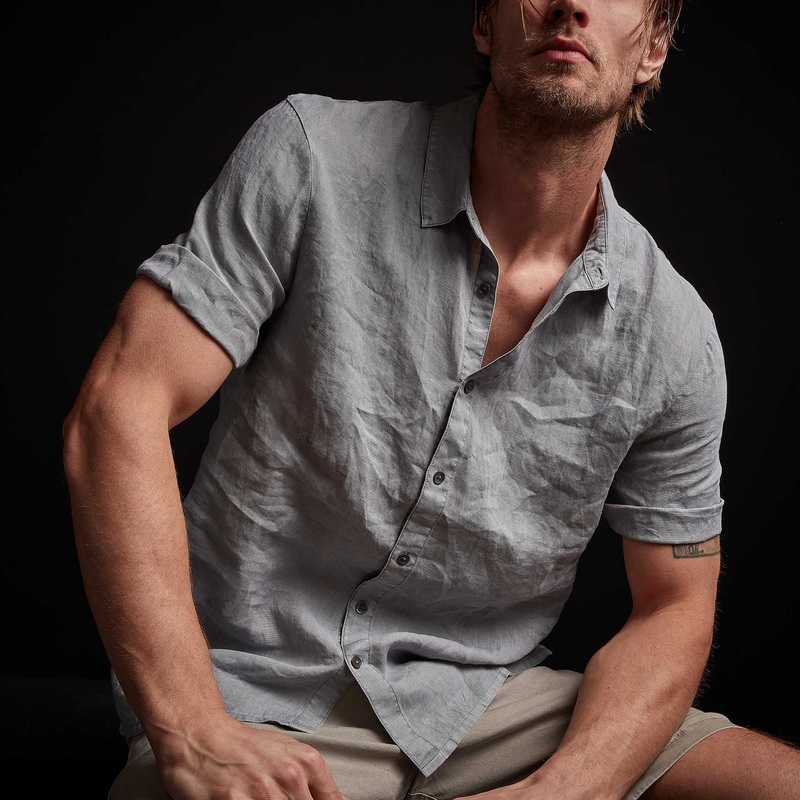 Garment Dyed Short Sleeve Linen Shirt – Breeze Pigment