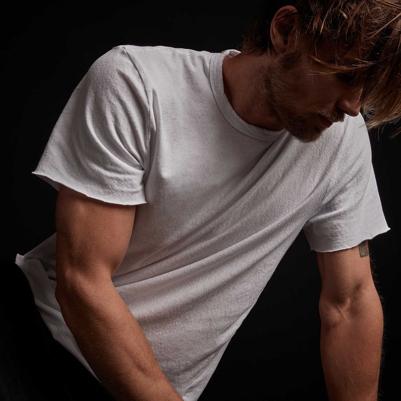 Recycled Brushed Jersey Crew Neck – White
