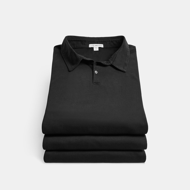 3 Pack Sueded Jersey Polo – Black