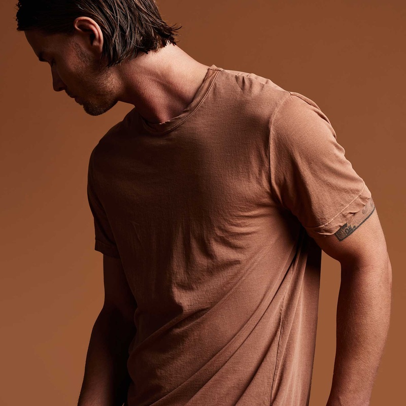 Clear Jersey Crew – Nutmeg Pigment