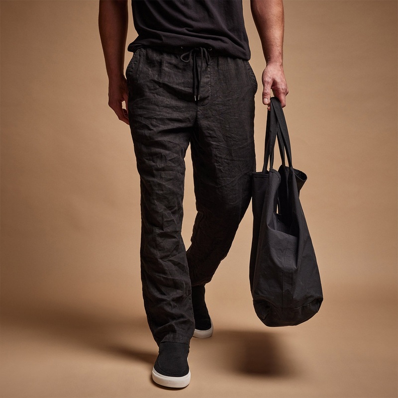 Relaxed Linen Pant – Black