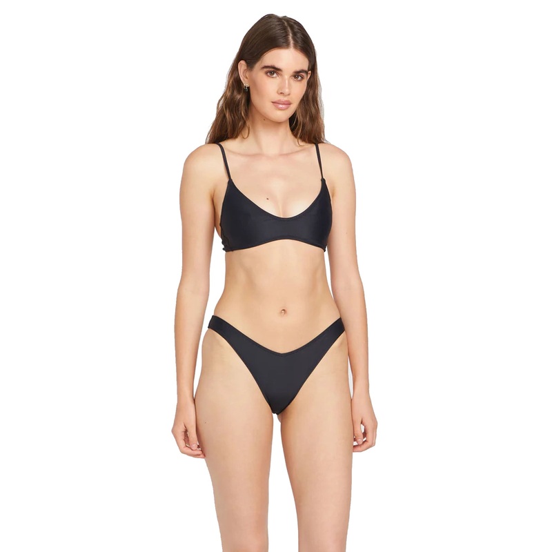Volcom Simply Solid V Women’s Bikini Bottoms – Black