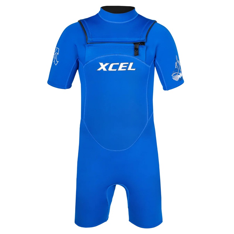 Xcel Archy’s Garage 2mm Youth Boys S/S Spring Suit – Royal Blue