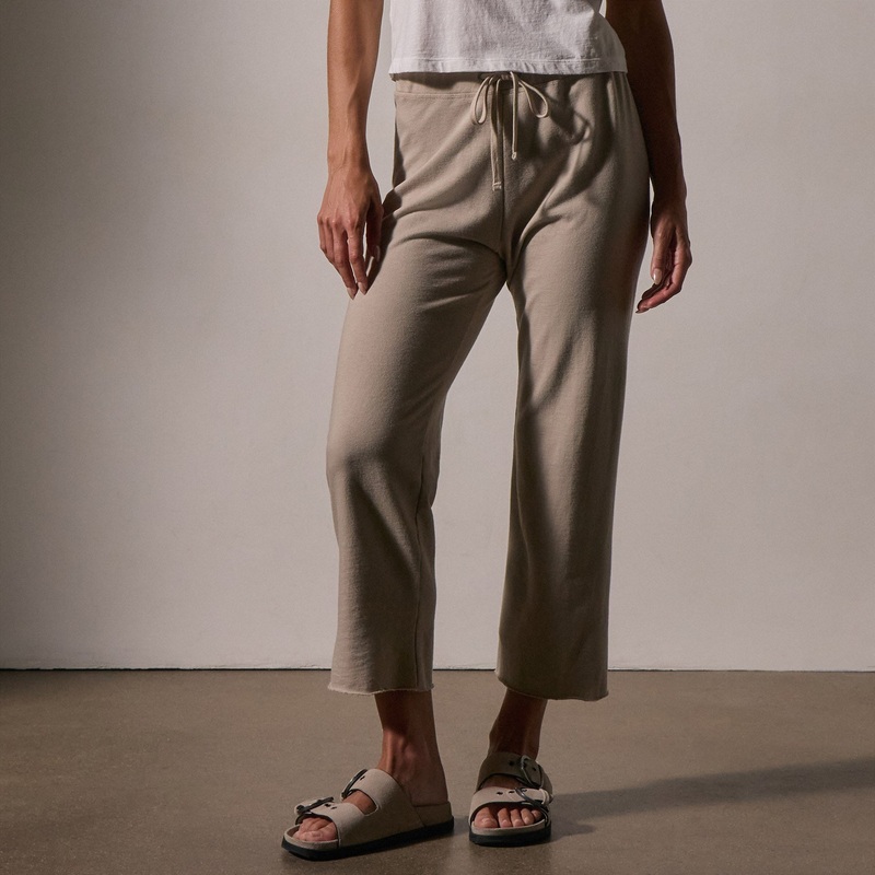 French Terry Cutoff Sweatpant – Toast