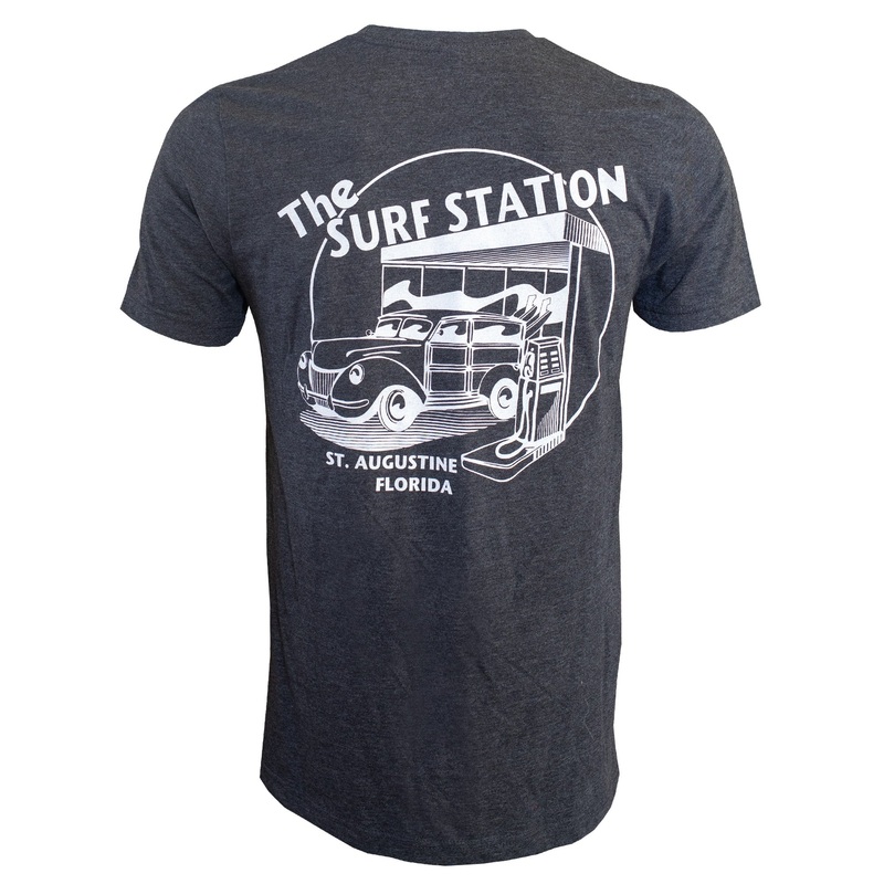 Surf Station Premium Circle Woody Men’s S/S T-Shirt – Charcoal