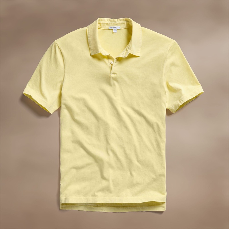 Sueded Jersey Polo – Yellow Cake Pigment