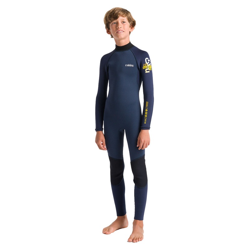 C-Skins Junior Nuwave Element 3/2mm Back Zip Wetsuit – Bluestone/Slate – 2025