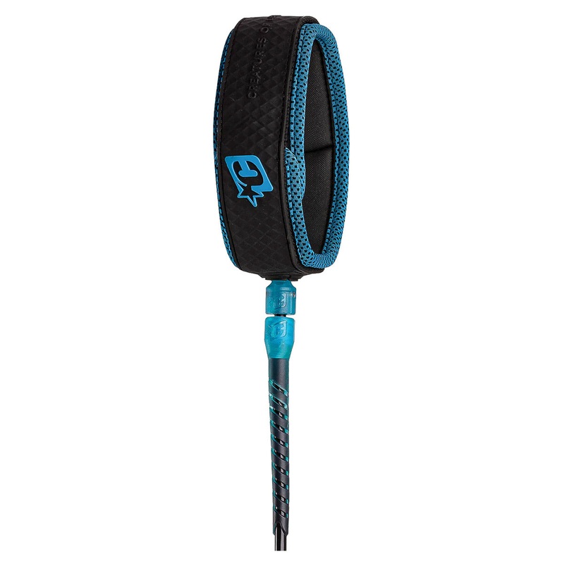 Creatures of Leisure Reliance Longboard Knee 9ft Leash – Black/Cyan