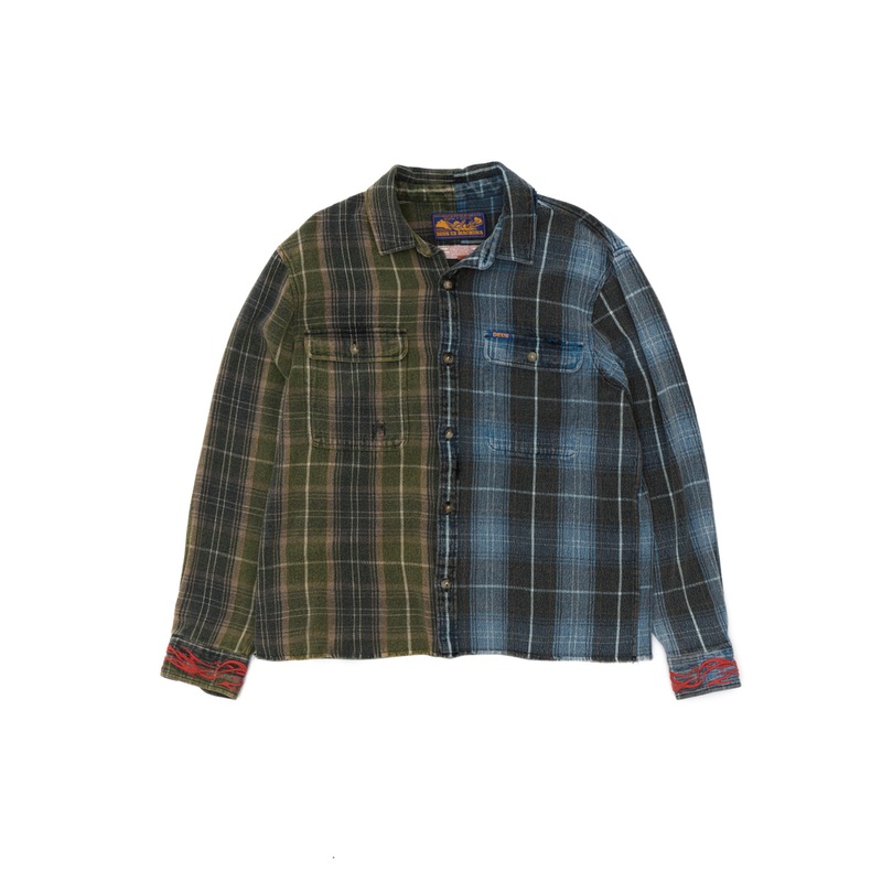 Deus Genesis Embro Flannel Shirt Blue Check