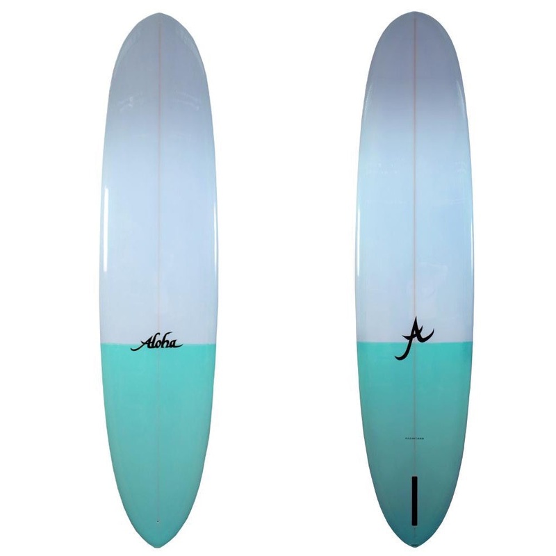 ALOHA PINTAIL NOSE RIDER 9’1″ PU AQUA 68.18L