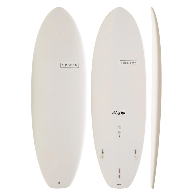 MODERN HIGHLINE ES 5’8″ FCS II 32.4L – WHITE