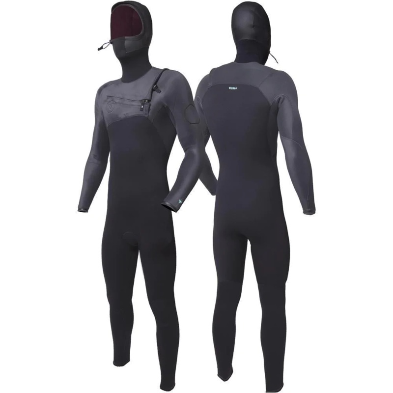 VISSLA MENS HIGH SEAS II 4/3 FULL HOODED CZ – CHARCOAL 2023