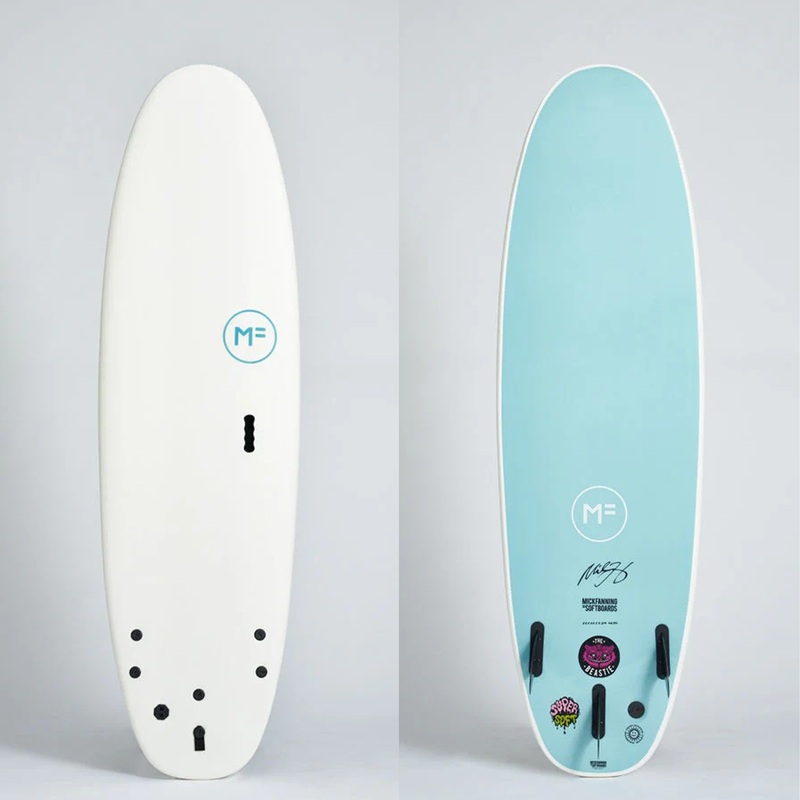 MICK FANNING BEASTIE 7’6″ SUPERSOFT 57.51L – WHITE/TEAL