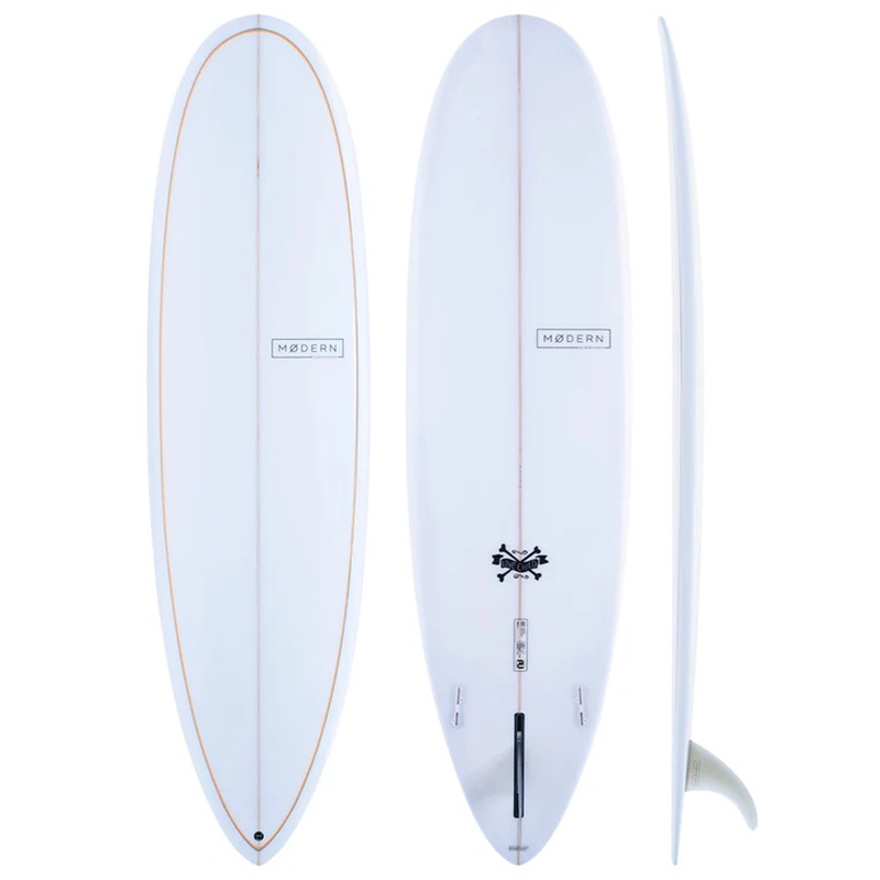 MODERN LOVE CHILD 6’8″ BLACK/BURNT ORANGE PINLINE PU 47.6L FCSII