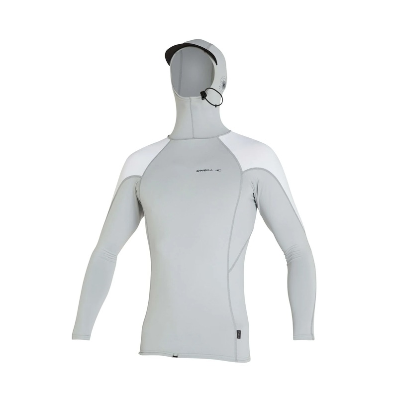 O’NEILL TRVLR LS HOODED RASH VEST – COOL GREY