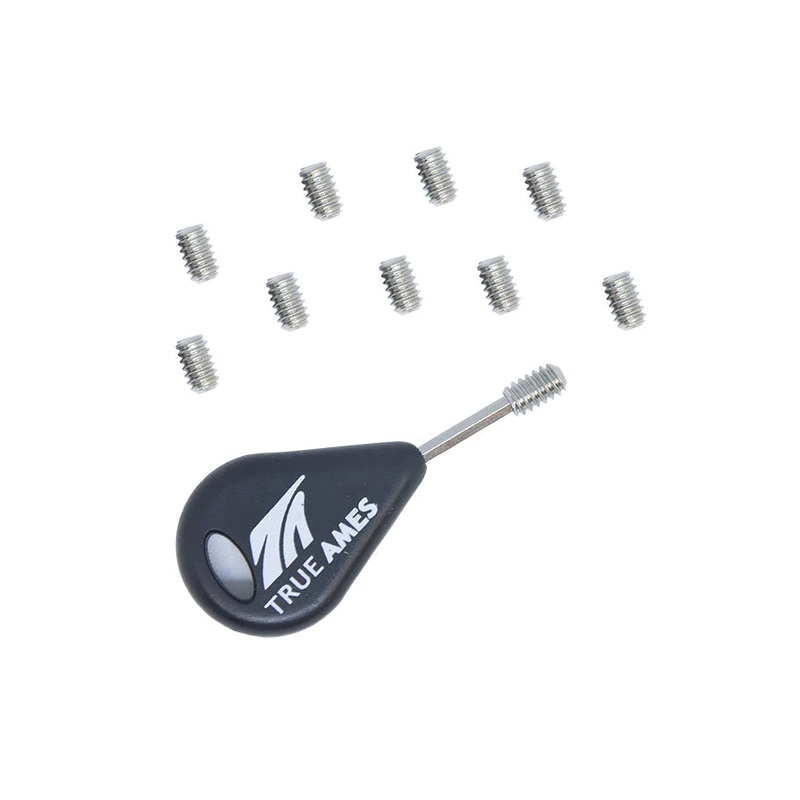 TRUE AMES 10X FCS GRUB SCREWS + FIN KEY