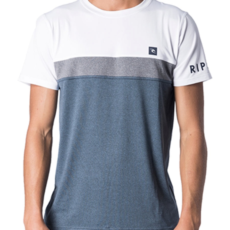 RIP CURL MENS UNDERLINE PANEL S/SL RASH/UVT