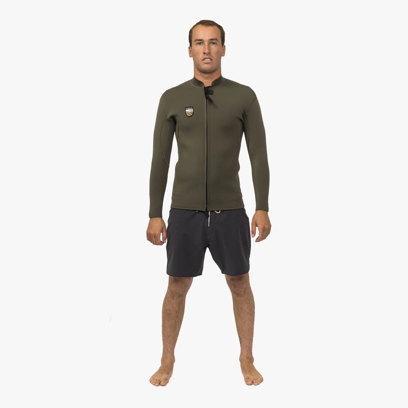 VISSLA SOLID SETS 2MM FZ JACKET – ARMY