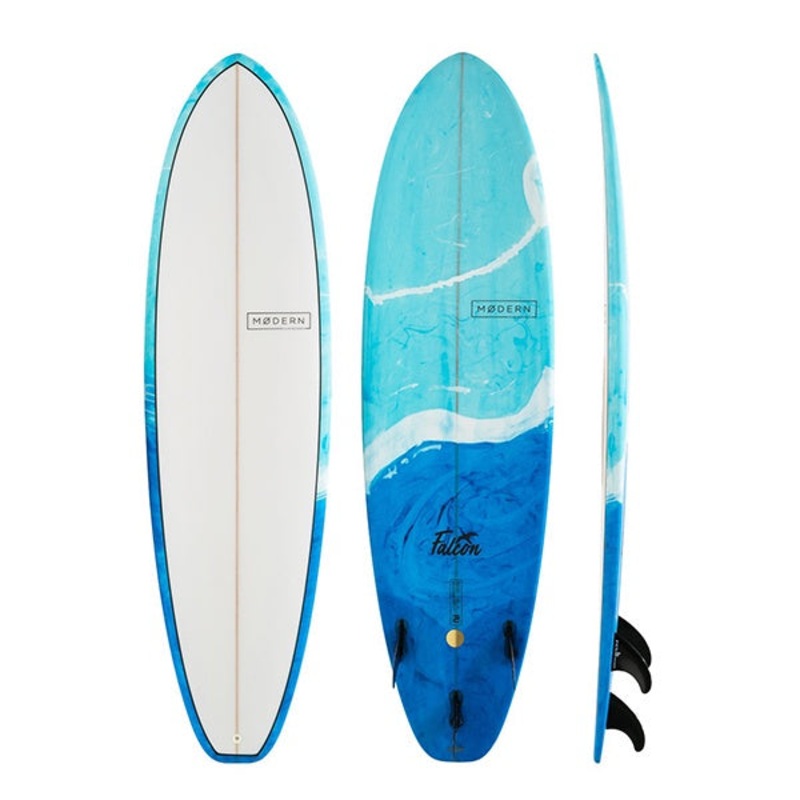 MODERN FALCON 6’8″ BLUE SWIRL TINT P.U. FCS II 43L