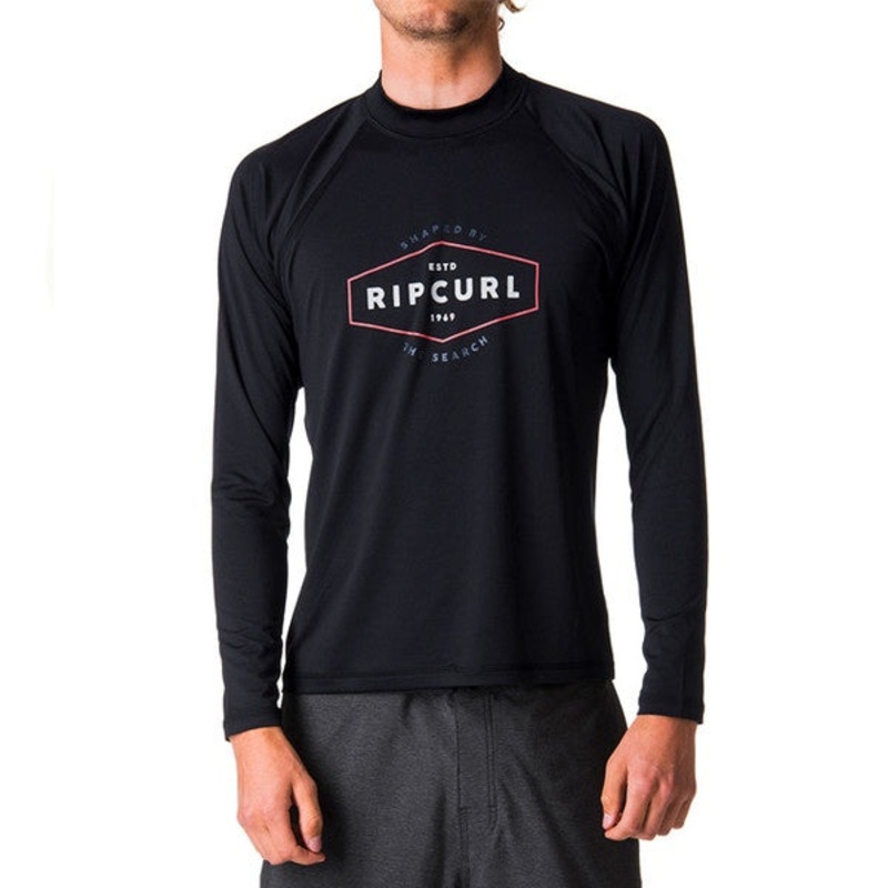 RIP CURL MEN’S SECTION RELAXED L/SL UVT Black UV50+