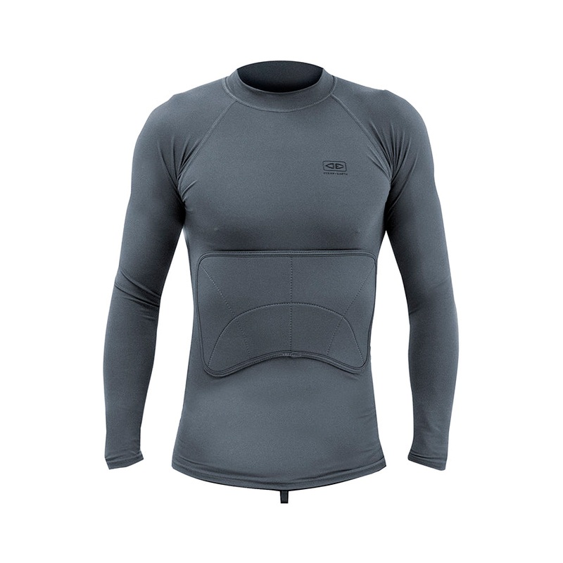 O&E RIB GUARD PADDED LONG SLEEVE TOP – CHARCOAL